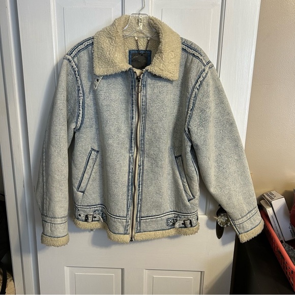 Zara Other - Zara Man Shearling Jean Jacket size small